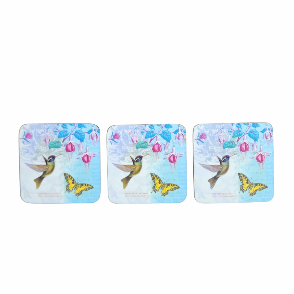 Hummingbird and Butterfly Coasters - Set of 3